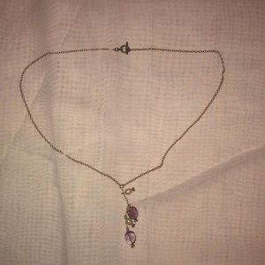 Sterling Silver Pearl Dangle Necklace